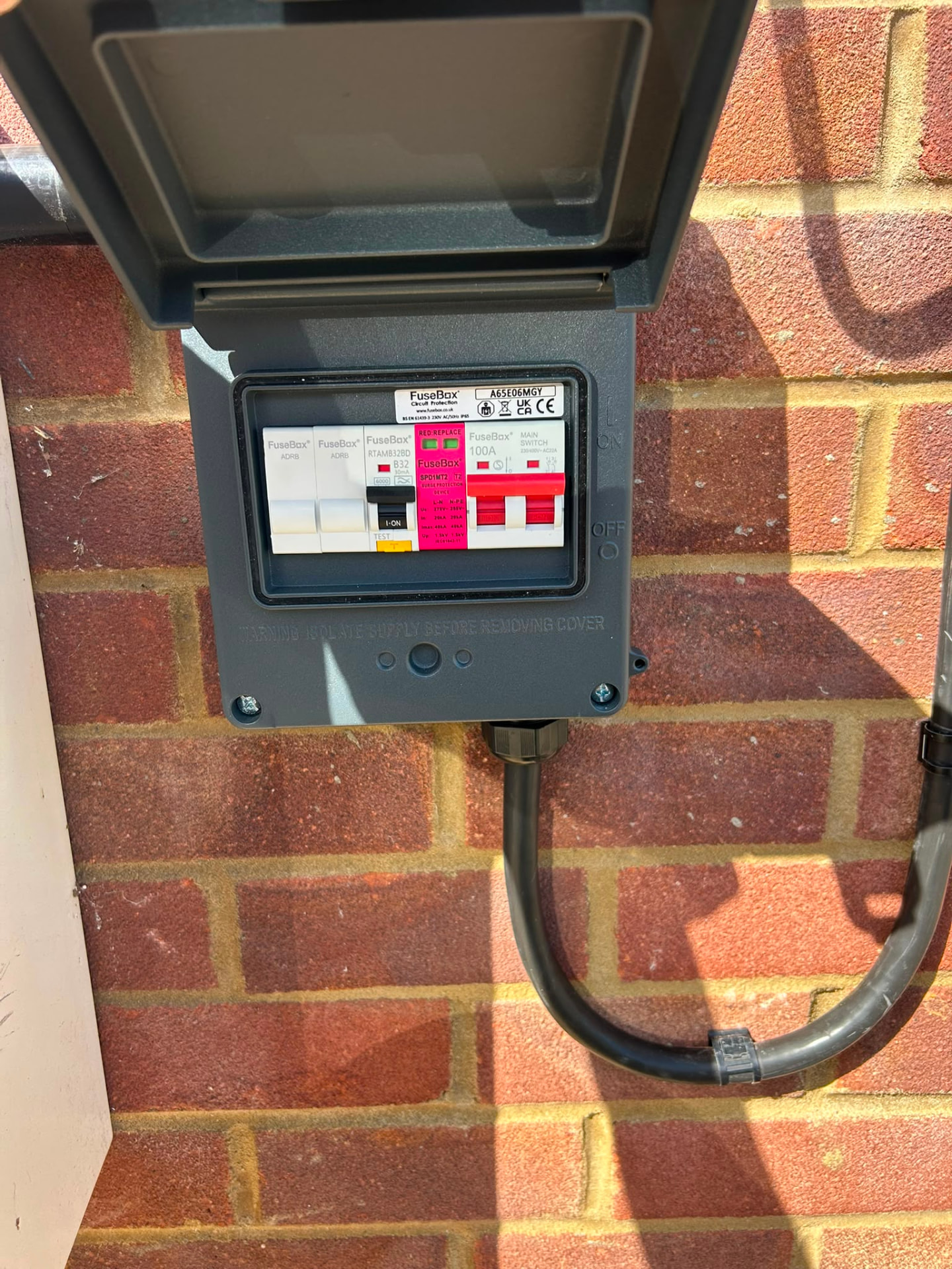 Newly installed FuseBox consumer unit with individual RCBO protection
